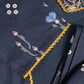 Navy Blue Printed 3-Piece Ethnic Kurta Set