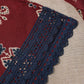 Maroon Floral Block-Print Cotton Kurta Set