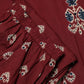Maroon Floral Block-Print Cotton Kurta Set
