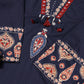 Navy Blue Cotton Kurta Pant Set with Printed Dupatta