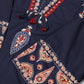 Navy Blue Cotton Kurta Pant Set with Printed Dupatta