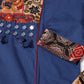 Navy Blue Printed Suit Set with Statement Dupatta