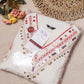 White & Coral Suit Set
