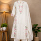 White Floral Embroidered Suit Set