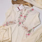 Off-White Floral Embroidered 3-Piece Kurta Pant Set