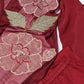 Maroon Floral Embroidered Suit Set