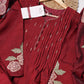 Maroon Floral Embroidered Suit Set