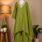 Olive Green Embellished Kurta Set
