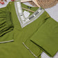 Olive Green Embellished Kurta Set