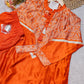 Orange Printed Kurta Set