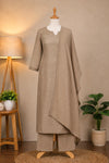 Mocha Beige A-line Straight Kurta Set