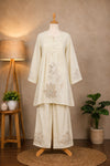 Ivory Embroidered Co-ord Set for Women