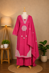 Pink Embroidered Suit Set