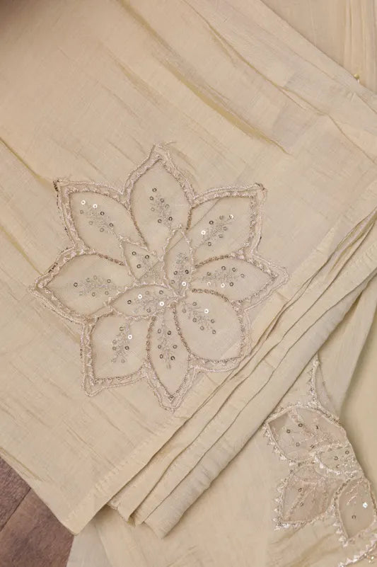 Ivory Embroidered Co-ord Set for Women