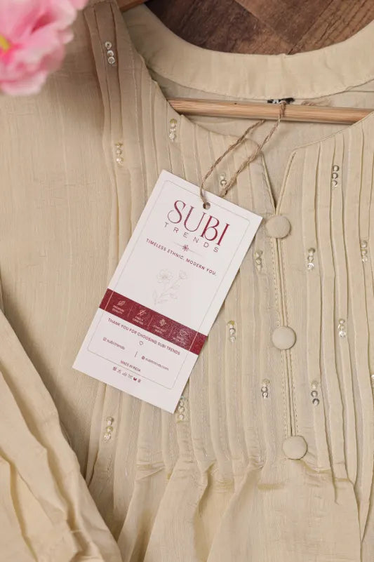 Ivory Embroidered Co-ord Set for Women